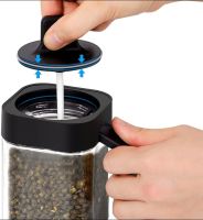 Набір контейнерів баночок Seasoning bottle set XL-730 3 відсіки по 400 мл для зберігання приправ і спецій, Комплект ємностей з кришками і ложками