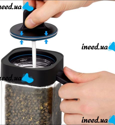 Набір контейнерів баночок Seasoning bottle set XL-730 3 відсіки по 400 мл для зберігання приправ і спецій, Комплект ємностей з кришками і ложками