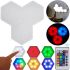 Модульная RGB подсветка ночник соты 3 шт в шкаф Led Light 359 Lamp беспроводной шестигранный сенсорный светильник с пультом управления