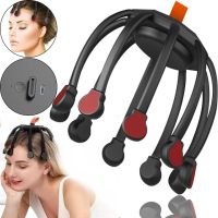 Аккумуляторный вибрационный массажер антистресс для головы Head Massager Octopus K108W48 с 3 режимами, Беспроводной вибромассажер осьминог на голову