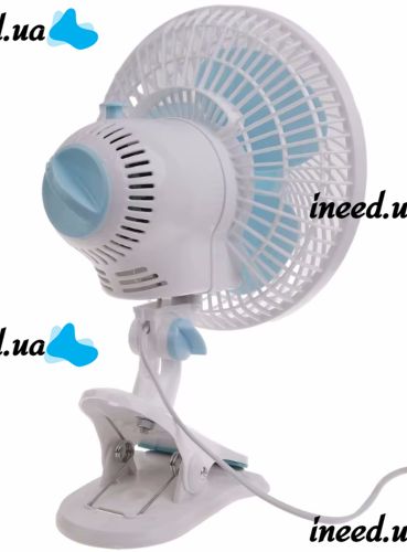 Atlafa AT-F2506 Table Mini Clip-on Fan 2 modes of operation, WX707 Air Cooler with clip-on clip 2 speeds mains power White