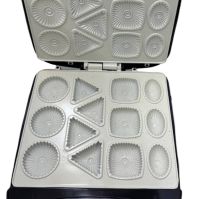 Мультипекарь Hoffmans HM-3020 1400W для выпечки печенья на 13 штук, Аппарат форма для приготовления разных видов печенья  1400Вт от сети Черный