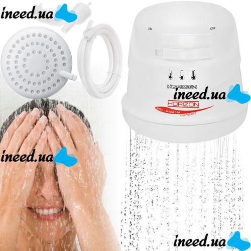 Проточний водонагрівач Water Heater Horizon ST - 05 міні бойлер 5400w електричний настінний нагрівач, насадка на душ з підігрівом 3 режими