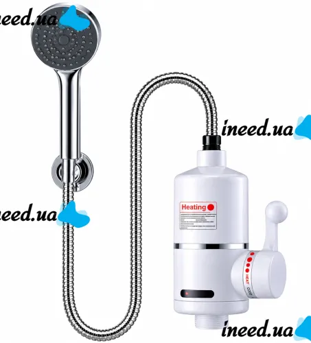 Delimano RY-004 Instant Water Heater with Shower, Bottom Connection, 3000W Electric Digital Water Heater with Showerhead, 220V
