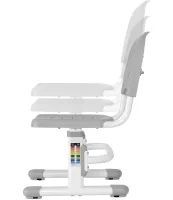 Bambi M 4818-4 Children's Desk and Chair Set—School Desk and Height-Adjustable Chair with Bookrest, for Ages 3 and Up, NJ-492, Gray