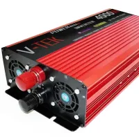 Автомобильный инвертор V-TEK VDK-4000W 12V-220V С LED-экраном и usb разъемом, Авто преобразователь напряжения тока от прикуривателя и аккумулятора