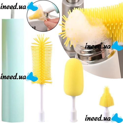 Бездротова електрична щітка Brush AND412 для миття посуду з 3 насадками, акумуляторна багатофункціональна USB щітка 3 в 1 для чищення та прибирання