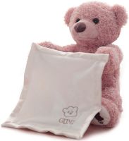 Soft Children's Toy Peekaboo Bear Teddy Bear 33 cm Musical Interactive Playing Hide-and-Seek Talking Bear from 6 Months Old Pink Peekaboo