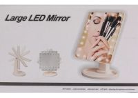 Косметическое сенсорное зеркало для макияжа Magic MakeUp Mirror вращается на 180 настольное зеркало на подставке с подсветкой 22 LED USB Розовое