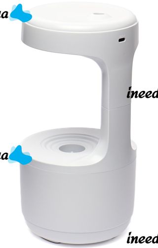 Антигравітаційний зволожувач повітря Anti Gravity Humidifier 800 мл портативний крапельний міні дифузор зі зворотним потоком і підсвічуванням Білий