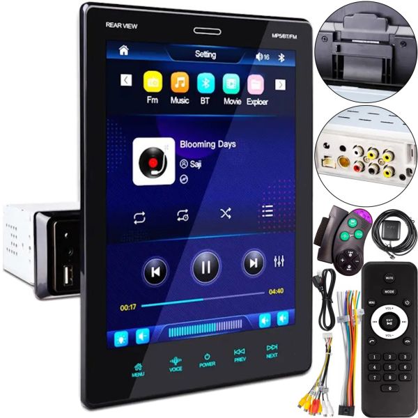 Вертикальная автомагнитола Tesla Style CML-PLAY 9510A 1Din 1GB/16GB с экраном 9.5" дюймов, Магнитола Android GPS Wi-Fi Bluetooth USB с пультом ду