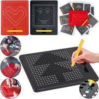 Магнітна дошка для малювання кульками MagPad 1763-1 на 380 магнітів зі стилусом, дитячий розвиваючий Магнітний планшет для творчості TSQ-380