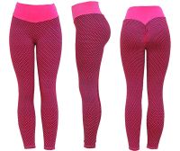 Women's Sports Leggings Staples Scrunch Bum Pink High-waisted and Push-up Effect Slimming Seamless Leggings for Fitness push up