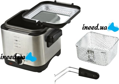 Фритюрница Crownberg CB-5542 на 1.5 л 1200 W кухонное устройство со съемной чашей для приготовления и жарки картошки фри, нагетсов