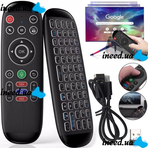 Аэромышь-пульт ДУ Air Mouse Keyboard M6 пульт дистанционного управления, аэромышь с клавиатурой и микрофоном для Smart-TV, Android TV Box, ПК EL-M6