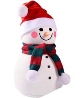 Дитячий настільний нічник Сніговик Snowman силіконовий світлодіодний RGB світильник, бездротова новорічна LED лампа 7 режимів на акумуляторі USB