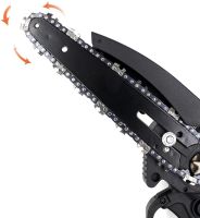 A set of 8" 20 cm guide rail and 2 chains for a cordless hand chainsaw 23 teeth 47 links, a set for pruning trees and sawing firewood