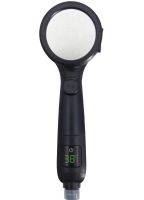 Shower head with Temperature Indicator Multifunctional Shower Head Shower Headset 4 jet modes, Turbo nozzle with LED display and Switch
