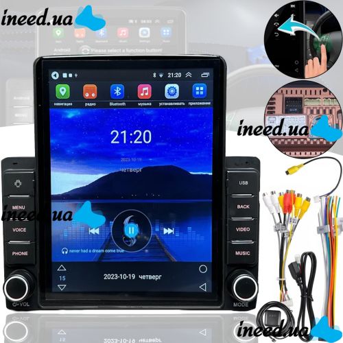 Автомагнітола CML-PLAY Pioneer 9580A 2Din 2DIN 1GB/16GB з сенсорним екраном 9.5" дюймів, Магнітола Android 2Дин GPS Wi-Fi Bluetooth USB в машину