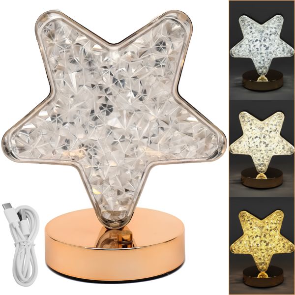 Star Table Light PC-8207 Star Table Light PC-8207 sensory night light, LED lamp light with crystals on acrylic stand 3 modes