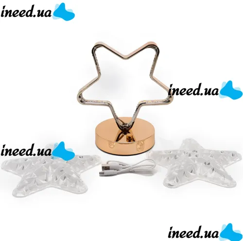 Настольная лампа-ночник Star Table Light PC-8207 сенсорный ночник звезда, светодиодная лампа светильник с кристаллами на акриловой подставке 3 режима