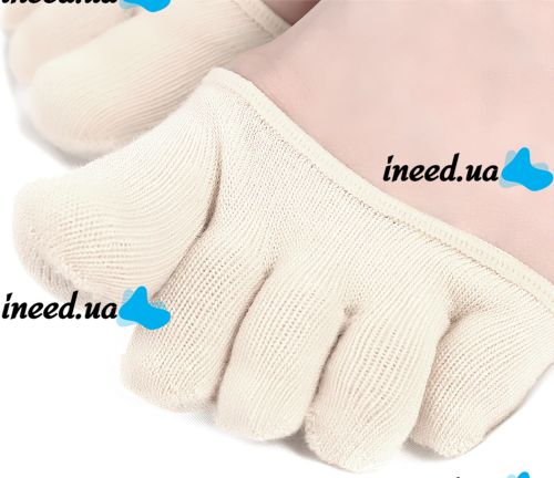 Шкарпетки від мозолів і натоптишів Five Finger Invisible Socks LY-398 силіконові протиковзкі подушки полуноски, накладки від натирання для стопи