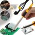Contact electric soldering iron Mastertool 44-0009 80W electric soldering iron on a stand for joining and soldering parts and wires from the 220V WL-9 network