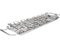 Підставка для приготування курячих ніжок A-Plus Barbecude KF-0982 універсальна стійка з піддоном для духовки та гриля, решітка з нержавіючої сталі