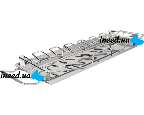Підставка для приготування курячих ніжок A-Plus Barbecude KF-0982 універсальна стійка з піддоном для духовки та гриля, решітка з нержавіючої сталі