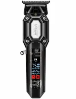 VGR V-900 5W Cordless Hair Clipper—a cordless men's trimmer for trimming beards and mustaches, featuring interchangeable attachments and a USB display