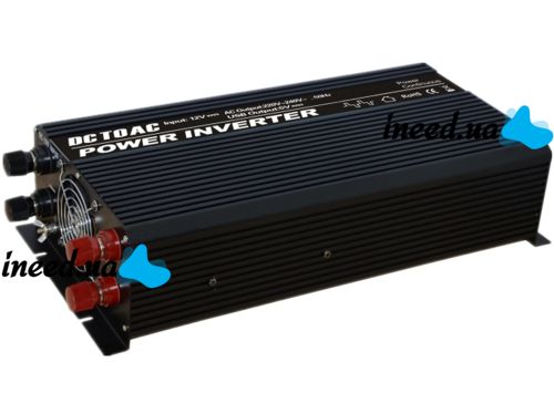 Автомобильный инвертор UN-3064 12000W 12V-220V Авто преобразователь напряжения тока от прикуривателя и аккумулятора 12В 12000В с защитой от перегрева