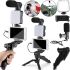 Набор блогера Video Making Kit AY-49 4 в 1 комплект штатив с креплением для телефона, LED подсветкой и микрофоном для селфи и видео Android IOS