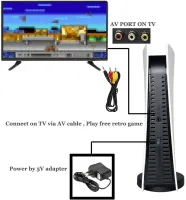 Dendy 8 Bit Game Station PS5 Game Console with Two Joysticks and 620 Built-in GS5 Games, Dendy G155 Children's Retro Console for TV