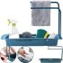 Sliding Shelf Sink rack organizer AD-1792 for sponges and rags, Telescopic Shelf Towel Dryer for sink LY-567 Dark Blue