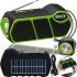 Беспроводная Bluetooth колонка фонарь Solar GDLite GD-11 1500 mAh с солнечной панелью, Аккумуляторный радиоприемник с фонариком FM Power Bank Зеленый