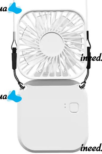 Folding Cordless Holding Fan YH-6 3 speeds with neck strap, Cordless USB Cordless Handheld Cooler YH6 White