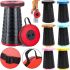 Folding camping stool Telescopic stool 47 cm folding telescopic stool with handle, garden plastic stool for camping and picnicking