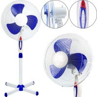 Напольный вентилятор Opera OP-1619 40 см stand fan 16" 40W с регулировкой высоты, Бесшумный вентилятор Опера 40Вт на пол 3 скорости Белый