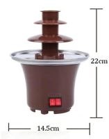 Шоколадный фонтан Фондю Mini Chocolate Fondue Fountain LY-280 на 2 яруса 60W, Фондюшница мини фонтан для шоколада из пищевой нержавейки, Коричневый