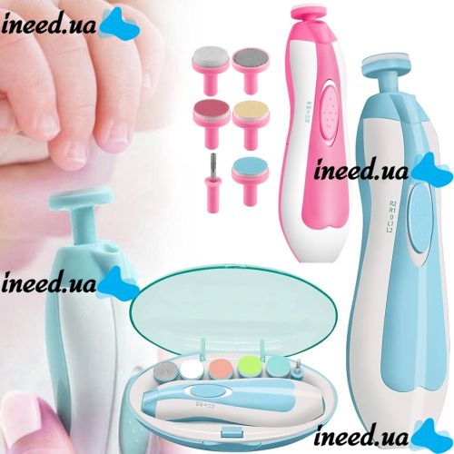 Children's Sharpener for Cutting and Polishing Nails Baby Nail Trimmer XL-667 Electric Cutter Electric Manicure Machine for Newborns with nozzles