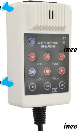 ER-66U 25W hand-held loudspeaker with a range of 500m rechargeable megaphone horn with remote microphone, voice recording and built-in siren ER66U