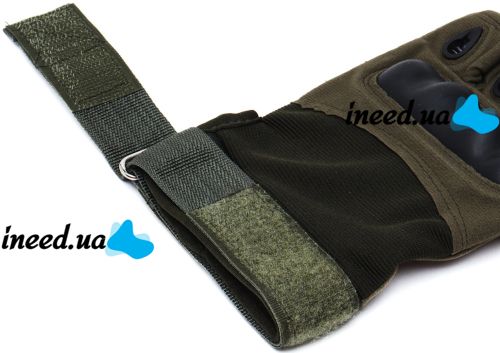 Tactical Gloves with Open Fingers Glove Support 7844 Fingerless Men's Military Gloves with Shockproof Inserts to Protect Knuckles Khaki