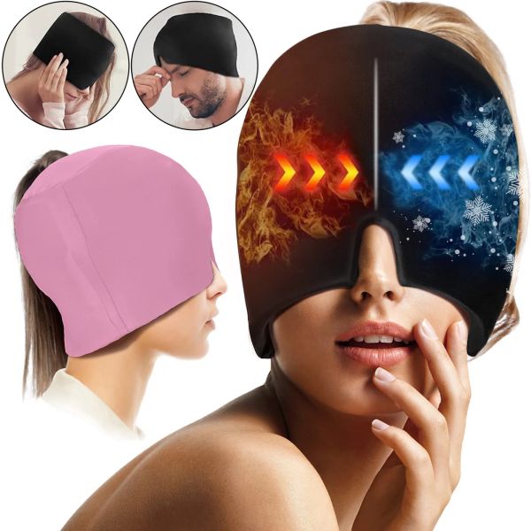 Маска для горячей и холодной терапии Eye Pad восстанавливающая гелевая шапочка от головной боли и мигрени с охлаждающим и согревающим эффектом