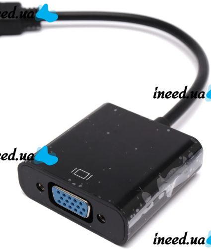 Конвертер HDMI на VGA універсальний відеокабель, адаптер перехідник для перетворення сигналу, аудіо вхід 3.5 mm Converter 1080P USB 34103