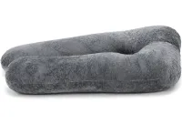 Momcozy Pregnancy Pillow PP101 80x120 cm—an orthopedic pillow for pregnant women, U-shaped for sleeping and relaxing, with back and belly support—Gray