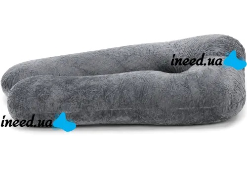 Momcozy Pregnancy Pillow PP101 80x120 cm—an orthopedic pillow for pregnant women, U-shaped for sleeping and relaxing, with back and belly support—Gray
