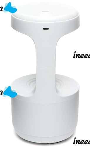 Антигравітаційний зволожувач повітря Anti Gravity Humidifier 800 мл портативний крапельний міні дифузор зі зворотним потоком і підсвічуванням Білий