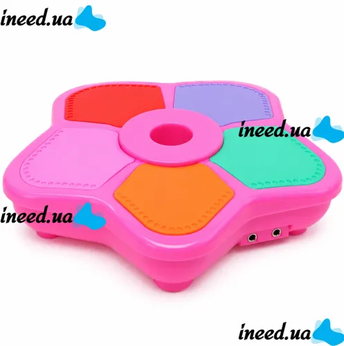 Kid Star Microphone 5352A for Kids on an Adjustable Stand with Backlight, Karaoke with Sound Effects, and MP3, for Children Ages 3 and Up—Pink
