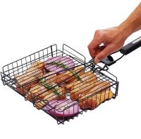 Universal Grill Grill Broil King MAG-770 32x22 cm with Removable Handle, Basket Stainless Steel Barbecue Net Silver