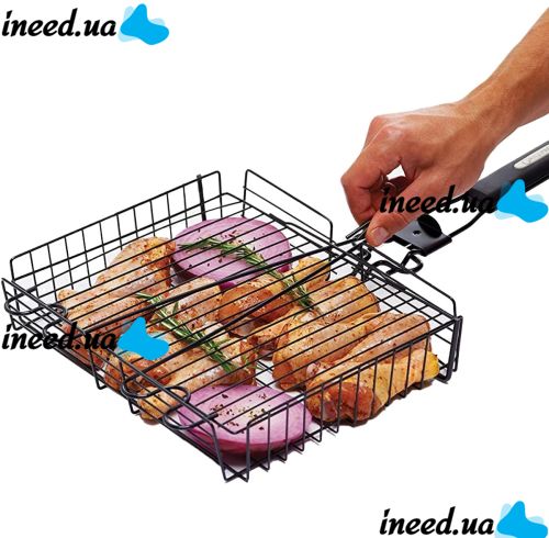 Universal Grill Grill Broil King MAG-770 32x22 cm with Removable Handle, Basket Stainless Steel Barbecue Net Silver